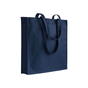 Tote bag en coton/poliéster recyclé180 g/m2, anses longues et soufflet