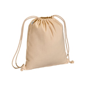 Sac à dos en coton biologique 220 g/m2 avec fermeture à cordons