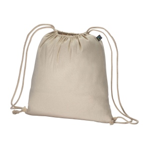 Sac à dos en coton FAIRTRADE ® 140 g/m2 avec fermeture à cordons