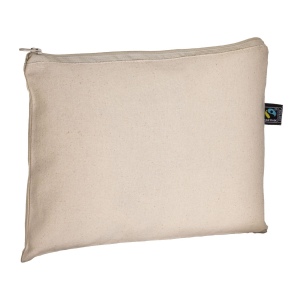 Beauty case en coton FAIRTRADE ® 180 g/m2 avec fermeture éclair