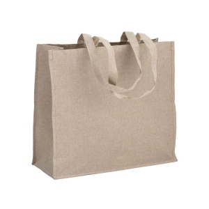Tote bag en coton recyclé, 120 g/m2 avec intérieur laminé en PP