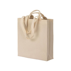 Tote bag avec soufflet en coton 220 g/m2, avec double anse