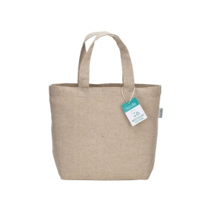 Tote bag en coton recyclé 150 g/m2 avec anses courtes