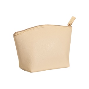 Trousse de beauté polyvalente en PU grain fin saffiano