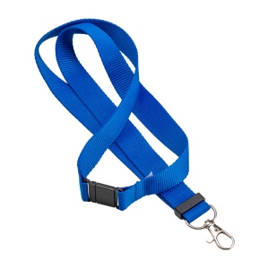 Lanyard en polyester recyclé  R-PET avec mousqueton et fermeture de sécurité