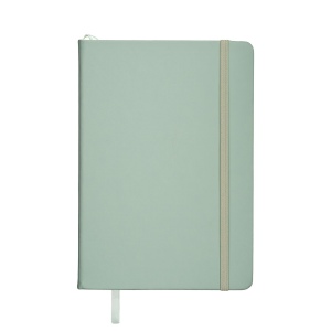 Cahier avec couverture en PU aux couleurs pastel et fermeture élastique