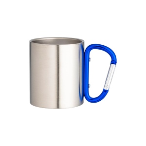 Tasse en acier avec poignée à mousqueton en aluminium, 200 ml