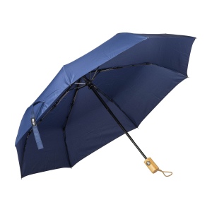 Mini parapluie automatique en R-pet avec poignée en bambou