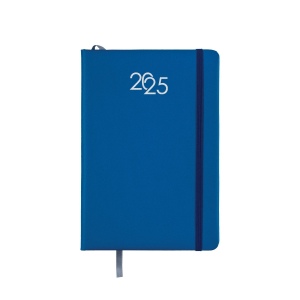 Agenda journalier 2025 avec couverture en PU et bande élastique