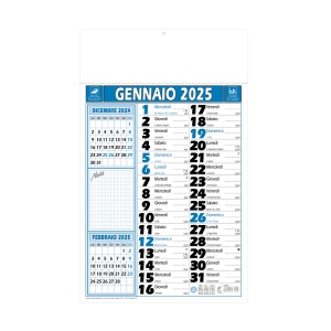 Calendrier mural mensuel 2024, 12 feuilles, sur papier couché, thermosoudé