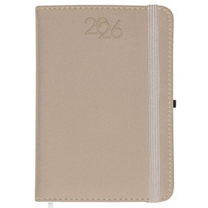 Agenda journalier 2026, couverture rigide en PU thermocollé avec piqûres sur les bords