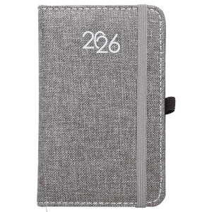 Agenda de poche hebdomadaire 2026, couverture rigide en PET recyclé avec effet de mélange