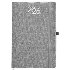 Agenda quotidien 2026, couverture rigide en PET recyclé avec effet de mélange