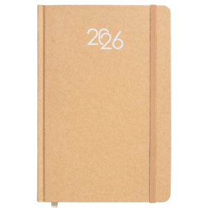 Agenda hebdomadaire 2026 avec couverture cartonnée