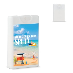 Carte de crédit Spray solaire SPF30 matériau recyclé