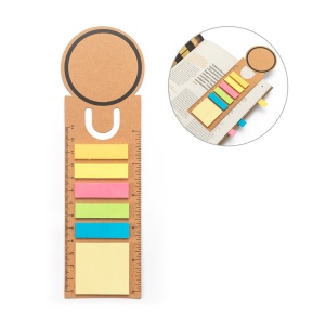 SAWYER. Set de bureau 3 en 1, fabriqué à partir de papier 100 % recyclé, avec un dessus rond et une impression noire tout autour