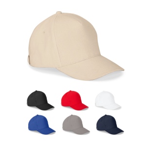ASHTON. Casquette 100 % coton (260 g/m²) à 5 panneaux