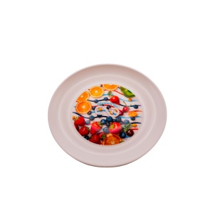 Assiette ronde creuse-Quadrichromie