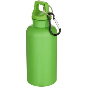 Bouteille d’eau Oregon de 400 ml en plastique recyclé uni certifié RCS avec mousqueton