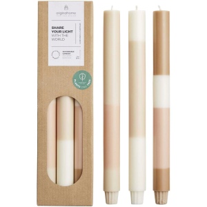 Bougies d’aspect craie Originalhome par lot de 4