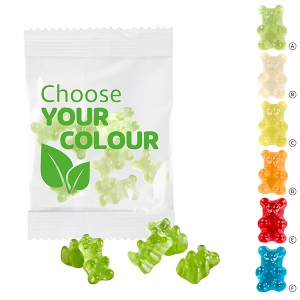 Oursons premium avec 1 seule couleur, 10 g VEGAN, sachet conventionnel