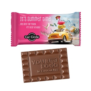 Chocolat personnalisé L, flowpack conventionnel