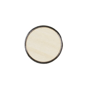 Pin's ROND Bois 25 mm Argent - France