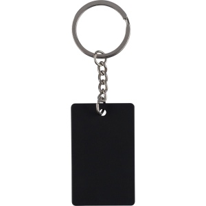 Porte-clés rectangulaire en acier inoxydable recyclé Jax