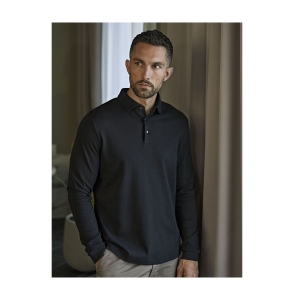 Polo manches longues en coton Pima