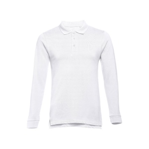 THC BERN WH II. Polo en coton à manches longues pour hommes