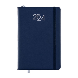 Agenda hebdomadaire 2024 avec couverture et élastique en PU - Boîte sur demande Art. 23797