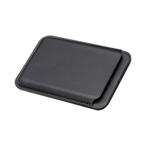 Porte cartes magnetique en PU souple. Avec support pour telephone