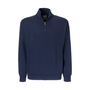 Sweatshirt unisexe avec demi zip en tissu 100 pour cent regenere 280 g par m2