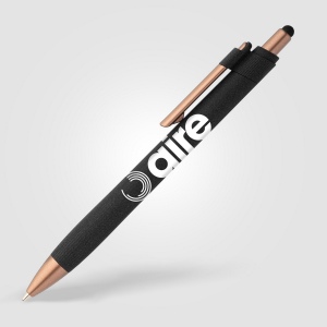 Stylo bille stylet York, plastique recyclé, finition bronze (+Sérigraphie)