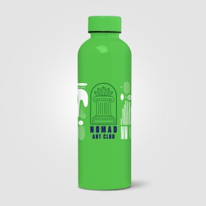 Gourde Norden, rPET brillant, monochrome, étanche - 680 ml (+Sérigraphie)