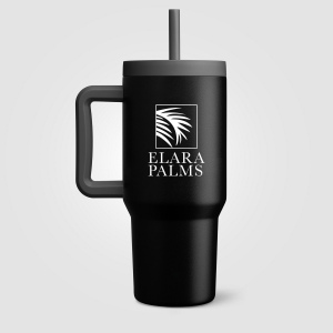 Mug Grosche Aspen, acier inoxydable, triple paroi isolante, avec paille - 945 ml (+Sérigraphie)
