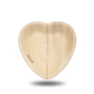 Assiette à feuilles de palmier en forme de coeur (16cm)