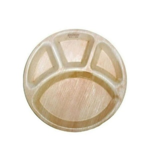 Assiette à compartiments en forme de feuille de palmier (30 cm)