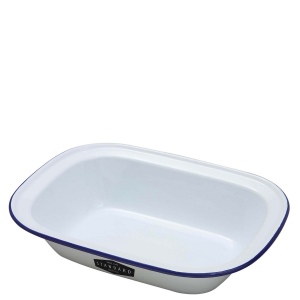 Plat à tarte oblong en émail (320x240x75mm)