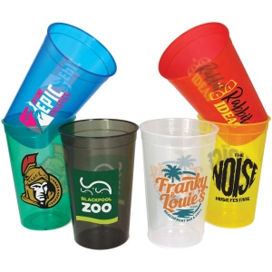 Gobelet de stade translucide en plastique (568ml/20oz/Pint)