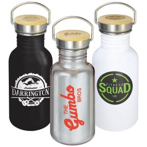 Bouteille de voyage - Couvercle en bambou (500ml)