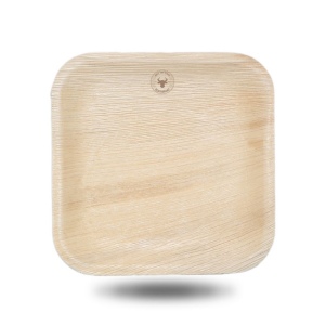 Assiette carrée en feuilles de palmier (20cm)