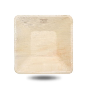 Bol carré jetable en feuilles de palmier