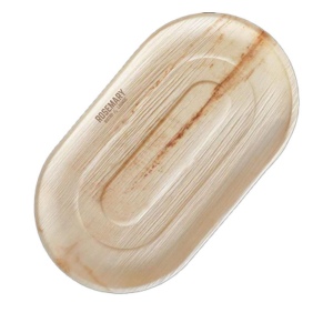 Grand plat de service en feuilles de palmier
