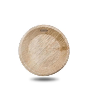 Assiette ronde profonde à feuilles de palmier (15cm)
