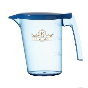 Pichet d'eau de chevet et couvercle bleu - 750ml