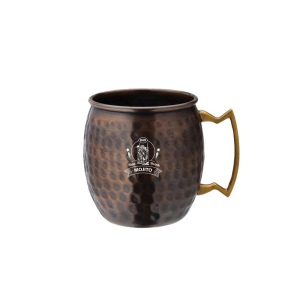 Tasse ronde martelée en cuivre vieilli (540ml/19oz)