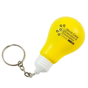 Porte-clés ampoule anti-stress