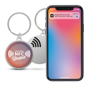 Porte-clés fer avec puce nfc