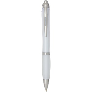 Stylo bille en plastique recyclé RCS avec corps et grip colorés (encre bleue) Nash